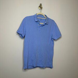 J. Crew Slim Fit Blue Pique Polo Men's Small